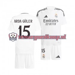 Thuis Tenue van Real Madrid Arda Guler 15 Kind 2-13 jaar 2024-25 Korte Mouw