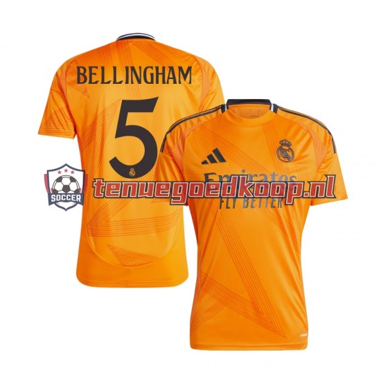 Uit Tenue van Real Madrid BELLINGHAM 5 Heren 2024-25 Korte Mouw