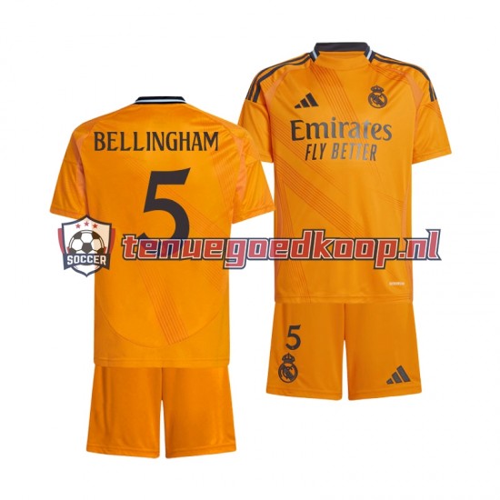 Uit Tenue van Real Madrid BELLINGHAM 5 Kind 2-13 jaar 2024-25 Korte Mouw