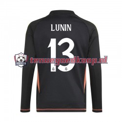 Uit Tenue van Real Madrid Keepersshirt Andriy Lunin 13 Heren 2024-25 Lange Mouw Blauw