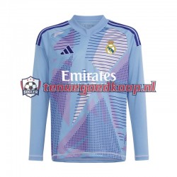 Thuis Tenue van Real Madrid Keepersshirt Heren 2024-25 Lange Mouw Blauw