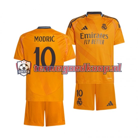 Uit Tenue van Real Madrid Modric 10 Kind 2-13 jaar 2024-25 Korte Mouw