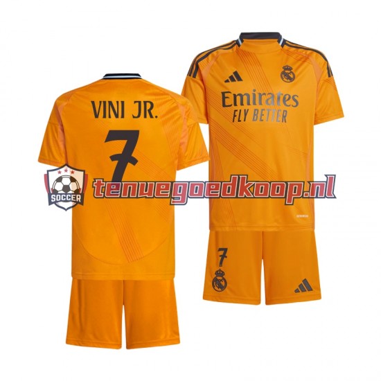 Uit Tenue van Real Madrid VINI JR 7 Kind 2-13 jaar 2024-25 Korte Mouw