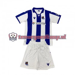 Thuis Tenue van Real Sociedad Kind 2-13 jaar 2024-25 Korte Mouw