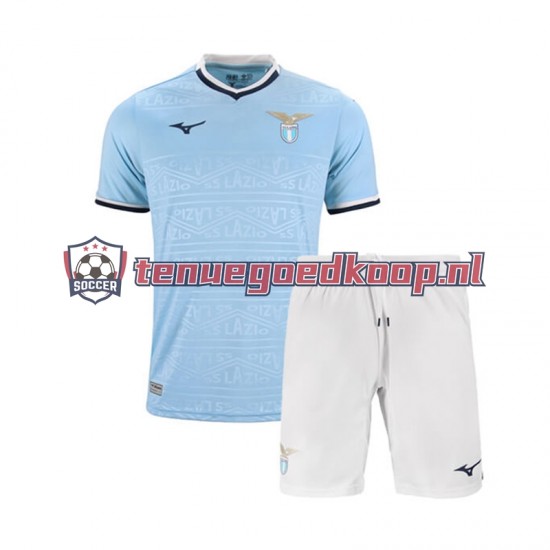 Thuis Tenue van SS Lazio Kind 2-13 jaar 2024-25 Korte Mouw