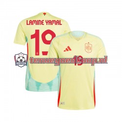 Uit Tenue van Spanje LAMINE YAMAL 19 Heren EK 2024 Korte Mouw