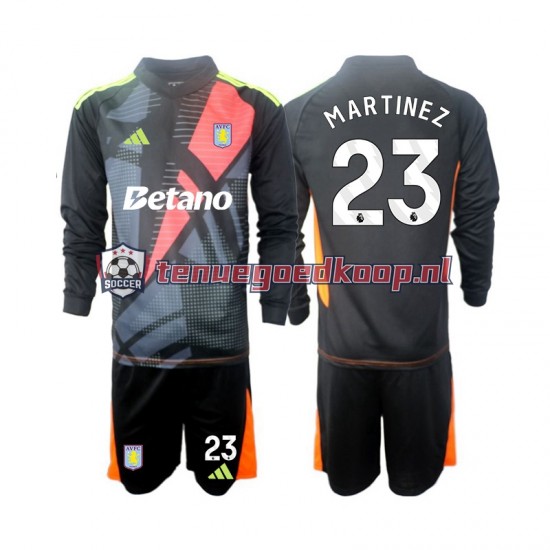 Uit Tenue van Aston Villa Keepersshirt Emiliano Martinez 23 Kind 2-13 jaar 2024-25 Lange Mouw