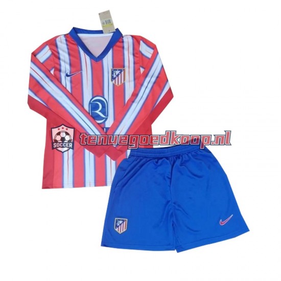 Thuis Tenue van Atlético Madrid Kind 2-13 jaar 2024-25 Lange Mouw