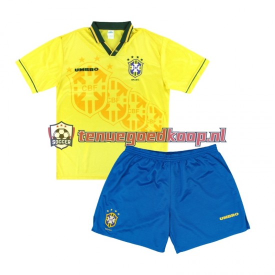 Thuis Retro Tenue van Brazilië Kind 2-13 jaar 1994 Korte Mouw