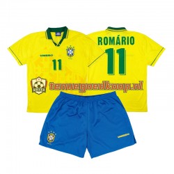 Thuis Retro Tenue van Brazilië Romario 11 Kind 2-13 jaar 1994 Korte Mouw