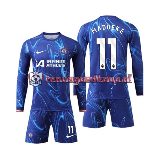 Thuis Tenue van Chelsea Madueke 11 Kind 2-13 jaar 2024-25 Lange Mouw