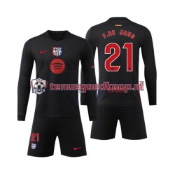 Uit Tenue van FC Barcelona F DE JONG 21 Kind 2-13 jaar 2024-25 Lange Mouw