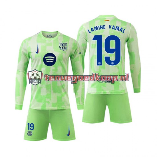 3de Tenue van FC Barcelona Lamine Yamal 19 Kind 2-13 jaar 2024-25 Lange Mouw