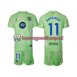 3de Tenue van FC Barcelona Raphinha 11 Kind 2-13 jaar 2024-25 Korte Mouw