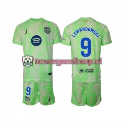 3de Tenue van FC Barcelona Robert Lewandowski 9 Kind 2-13 jaar 2024-25 Korte Mouw