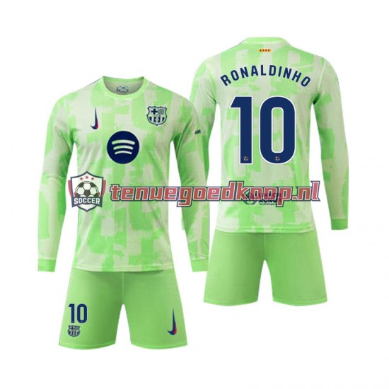 3de Tenue van FC Barcelona Ronaldinho 10 Kind 2-13 jaar 2024-25 Lange Mouw