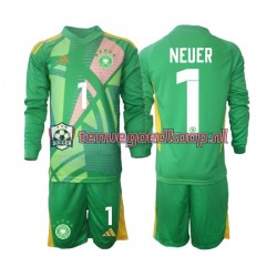 3de Tenue van Duitsland Keepersshirt Manuel Neuer 1 Kind 2-13 jaar 2024-25 Lange Mouw