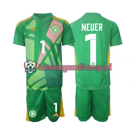 3de Tenue van Duitsland Keepersshirt Manuel Neuer 1 Kind 2-13 jaar 2024-25 Korte Mouw