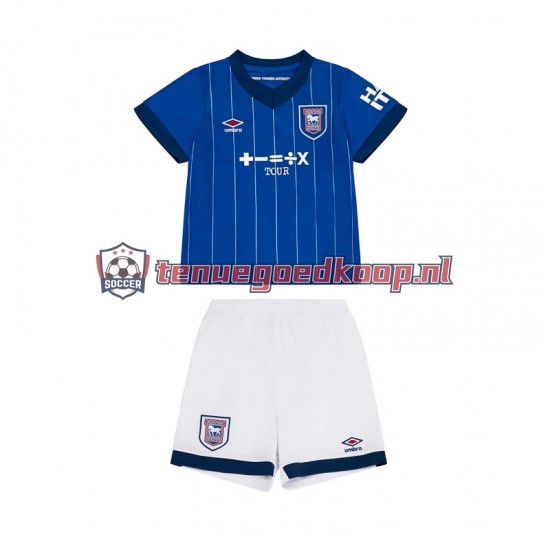 Thuis Tenue van Ipswich Town Kind 2-13 jaar 2024-25 Korte Mouw