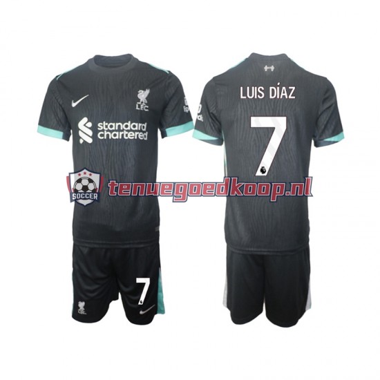 Uit Tenue van Liverpool Luis Diaz 7 Kind 2-13 jaar 2024-25 Korte Mouw