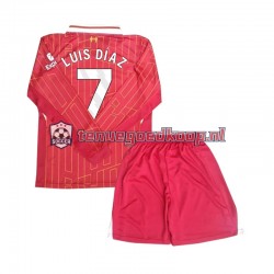 Thuis Tenue van Liverpool Luis Diaz 7 Kind 2-13 jaar 2024-25 Lange Mouw