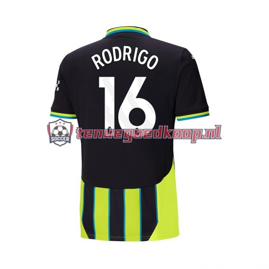 Uit Tenue van Manchester City RODRIGO 16 Heren 2024-25 Korte Mouw