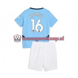 Thuis Tenue van Manchester City RODRIGO 16 Kind 2-13 jaar 2024-25 Korte Mouw