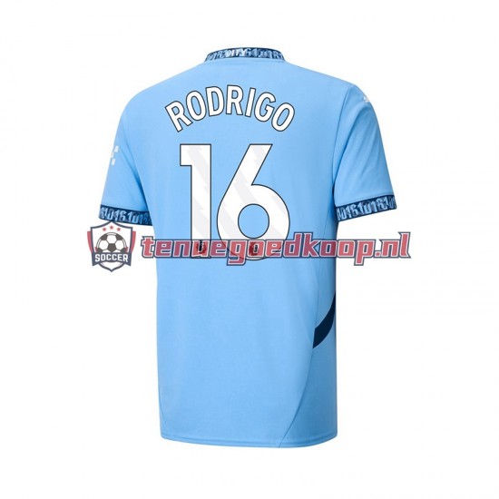 Thuis Tenue van Manchester City RODRIGO 16 Heren 2024-25 Korte Mouw