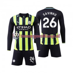 Uit Tenue van Manchester City Savinho 26 Kind 2-13 jaar 2024-25 Lange Mouw