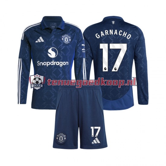 Uit Tenue van Manchester United Alejandro Garnacho 17 Kind 2-13 jaar 2024-25 Lange Mouw