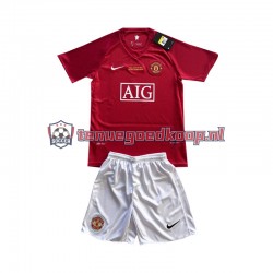 Thuis Tenue van Manchester United Champion League 2007 Kind 2-13 jaar Korte Mouw