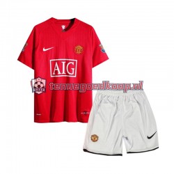 Thuis Retro Tenue van Manchester United 2007 Kind 2-13 jaar Korte Mouw