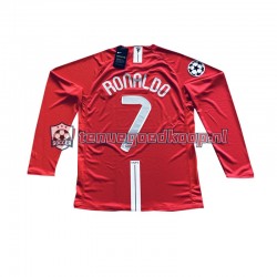 Thuis Retro Tenue van Manchester United Cristiano Ronaldo 7 Champion League 2007 Heren Lange Mouw