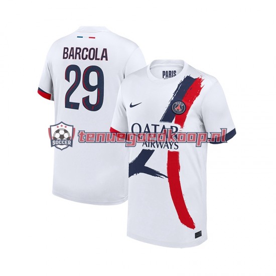 Uit Tenue van Paris Saint-Germain Bradley Barcola 29 Heren 2024-25 Korte Mouw