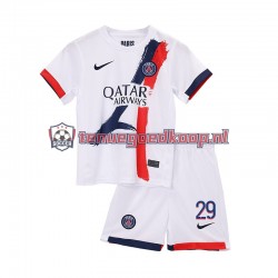 Uit Tenue van Paris Saint-Germain Bradley Barcola 29 Kind 2-13 jaar 2024-25 Korte Mouw