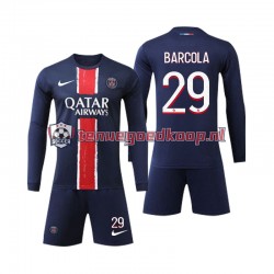 Thuis Tenue van Paris Saint-Germain Bradley Barcola 29 Kind 2-13 jaar 2024-25 Lange Mouw