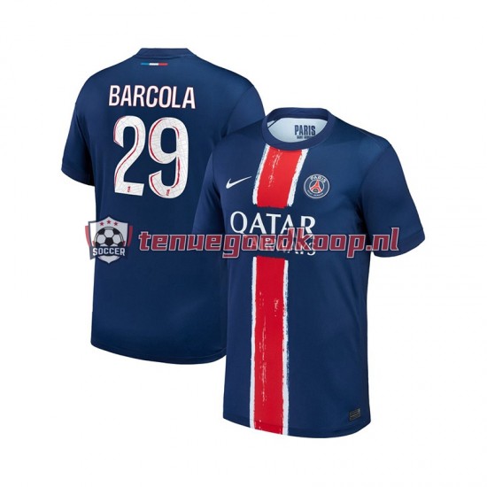 Thuis Tenue van Paris Saint-Germain Bradley Barcola 29 Heren 2024-25 Korte Mouw