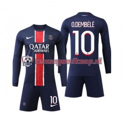 Thuis Tenue van Paris Saint-Germain O Dembele 10 Kind 2-13 jaar 2024-25 Lange Mouw