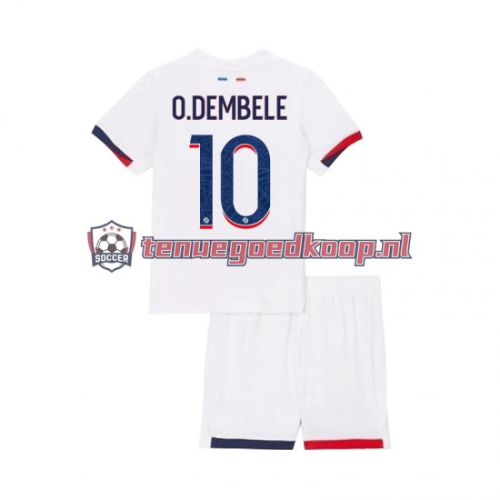 Uit Tenue van Paris Saint-Germain Ousmane Dembele 10 Kind 2-13 jaar 2024-25 Korte Mouw