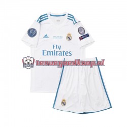 Thuis Retro Tenue van Real Madrid 2017 Kind 2-13 jaar Korte Mouw