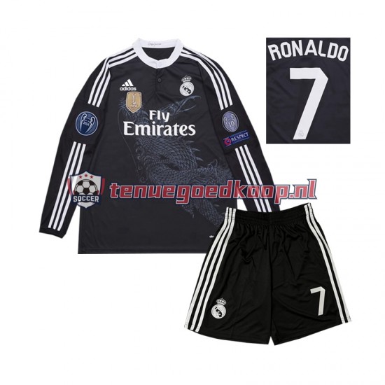 3de Retro Tenue van Real Madrid Cristiano Ronaldo 7 2014 Kind 2-13 jaar Lange Mouw