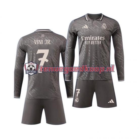 3de Tenue van Real Madrid Vinicius Junior 7 Kind 2-13 jaar 2024-25 Lange Mouw