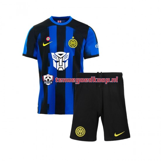 Thuis Tenue van AC Milan Transformers Kind 2-13 jaar 2023-24 Korte Mouw