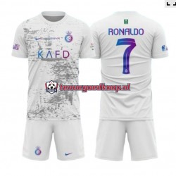 3de Tenue van Al-Nassr Ronaldo 7 Kind 2-13 jaar 2023-24 Korte Mouw