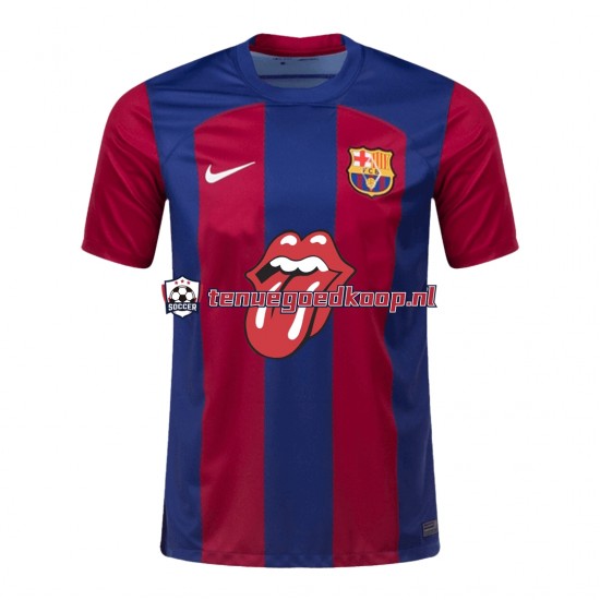 Thuis Tenue van FC Barcelona Rolling Stones Heren 2023-24 Korte Mouw