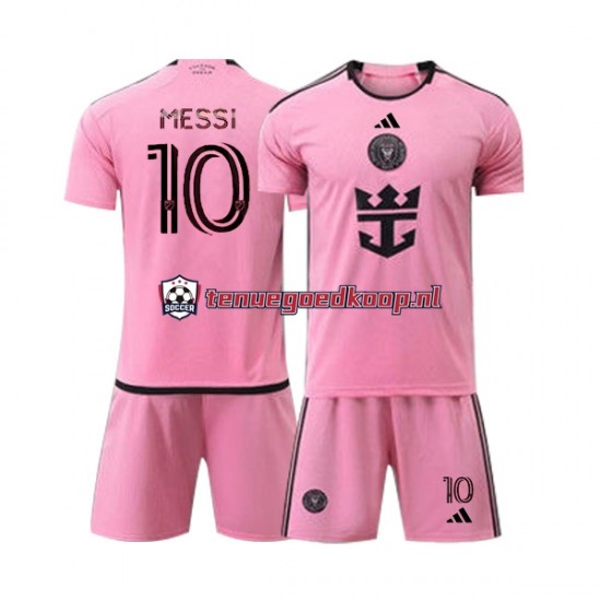 Thuis Tenue van Inter Miami Lionel Messi 10 Kind 2-13 jaar 2024 Korte Mouw