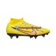 Voetbalschoenen Nike Air Zoom Mercurial Superfly IX Academy SG Pro Lucent AC Roze Geel