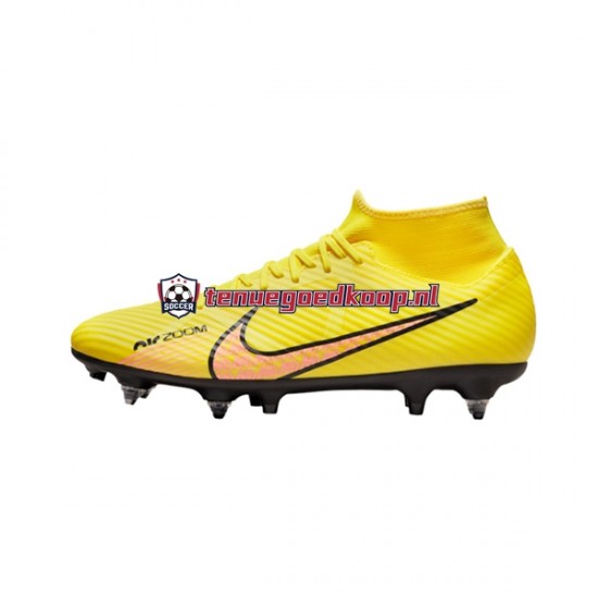 Voetbalschoenen Nike Air Zoom Mercurial Superfly IX Academy SG Pro Lucent AC Roze Geel