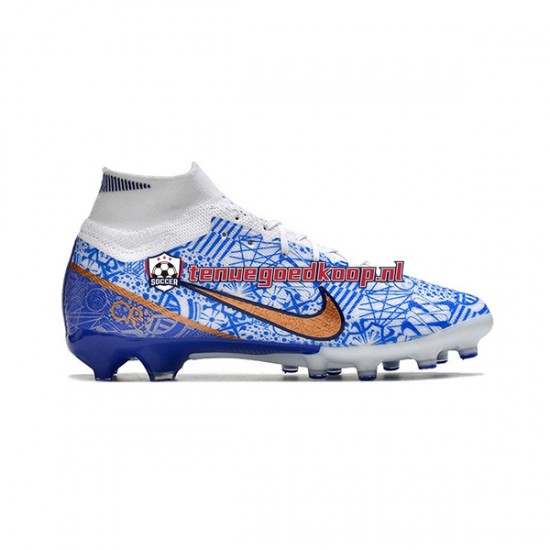 Voetbalschoenen Nike Air Zoom Mercurial Superfly IX Elite AG Blauw