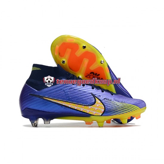 Voetbalschoenen Nike Air Zoom Mercurial Superfly IX Elite SG Blauw Geel